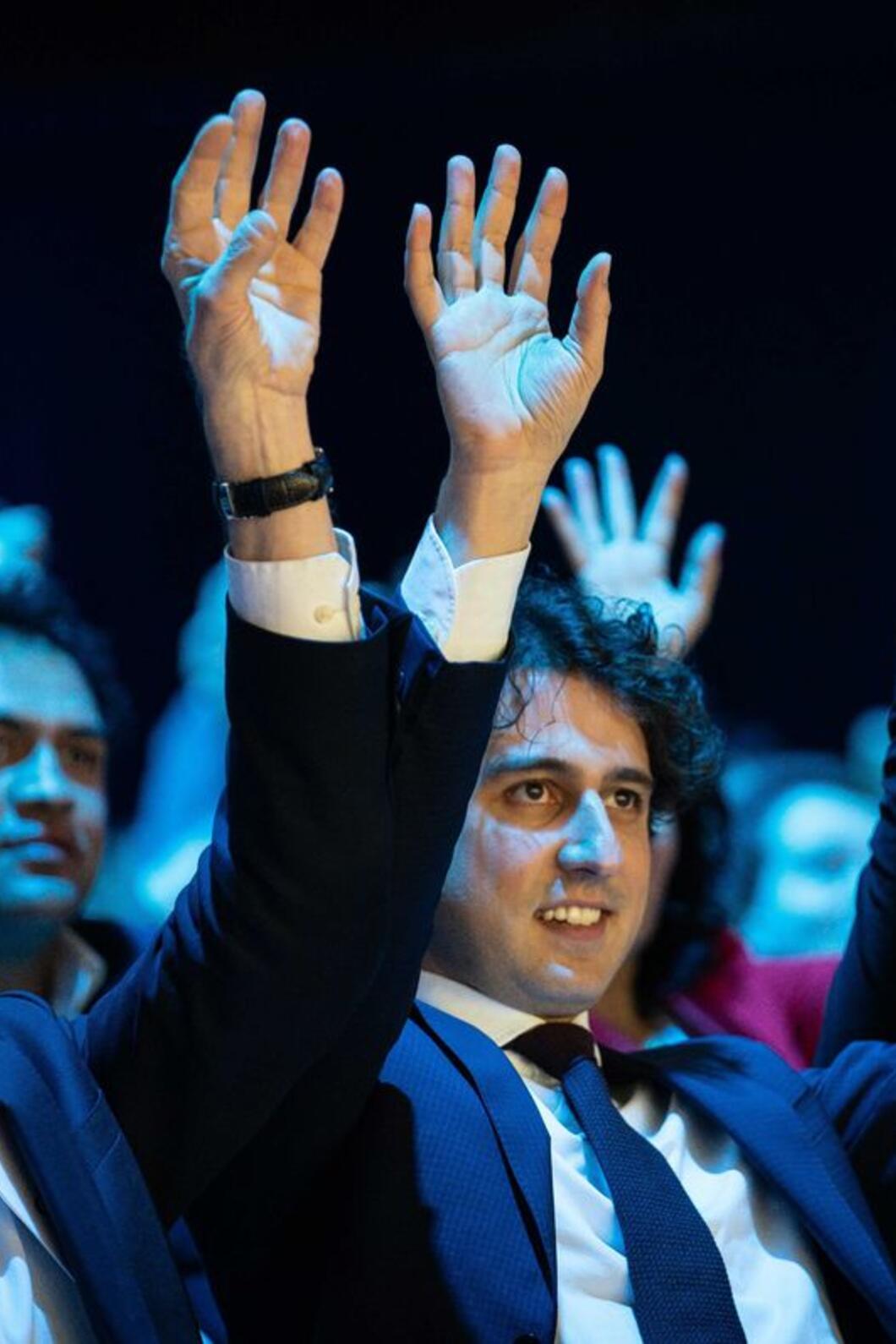 Jesse Klaver en Paul Rosenmüller op het landelijk GroenLinks congres congreszwolle.jpg