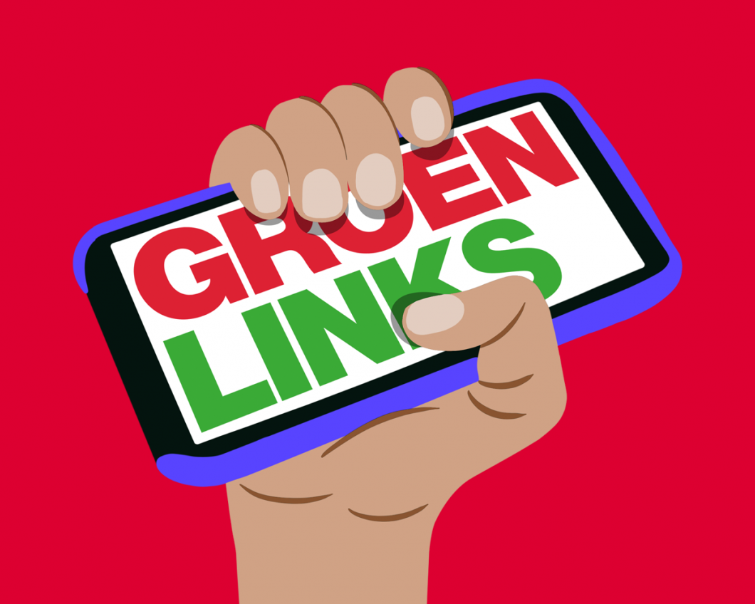 telefoon in hand illustratie