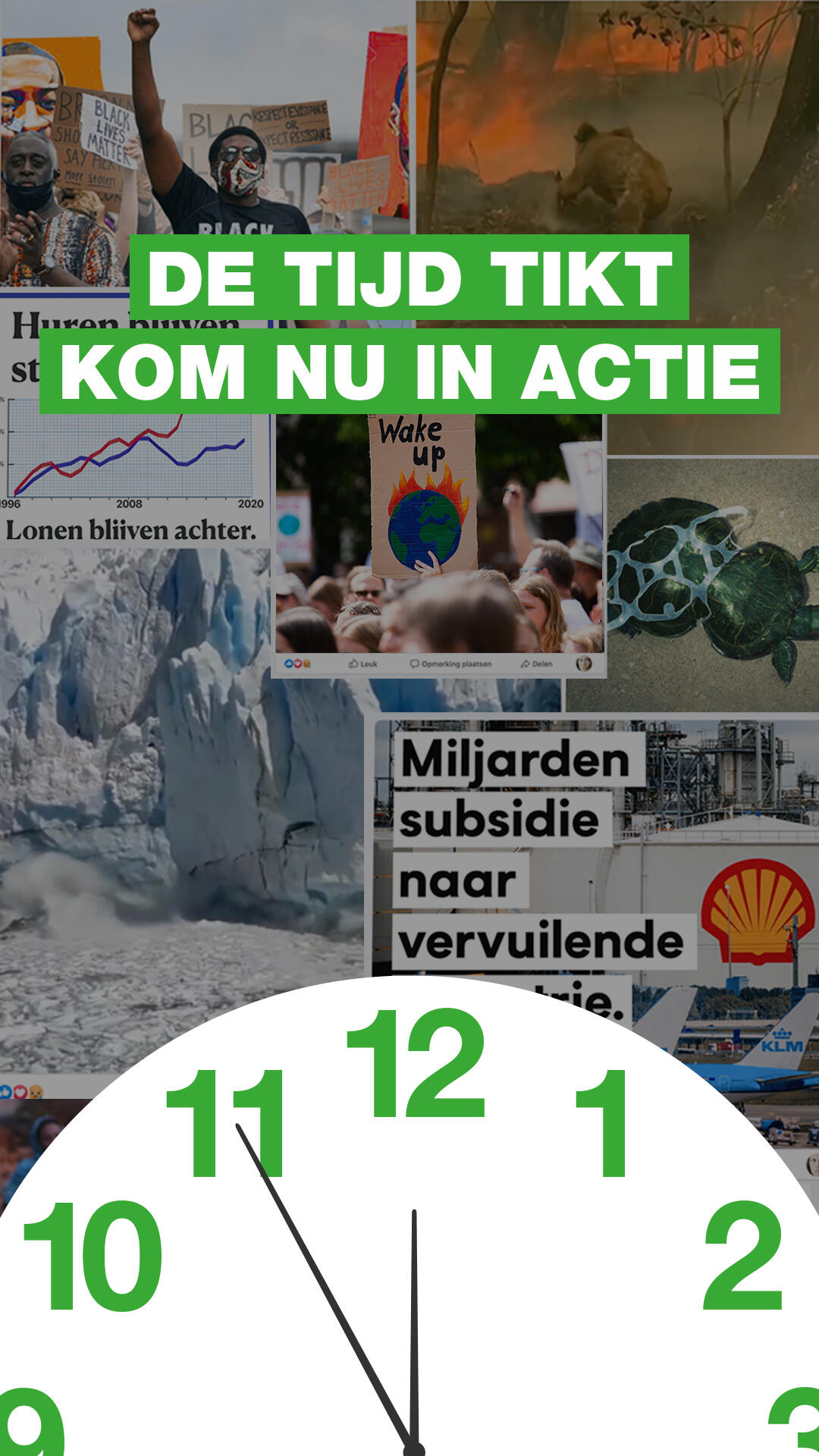 De tijd tikt. Kom nu in actie voor het klimaat.
